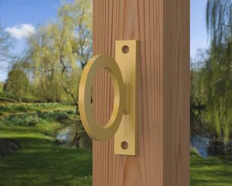 Heavy Duty Nautical Rope Ring, Narrow Body Fence Rings For Round Posts (3 sizes available) - Madison Iron and Wood