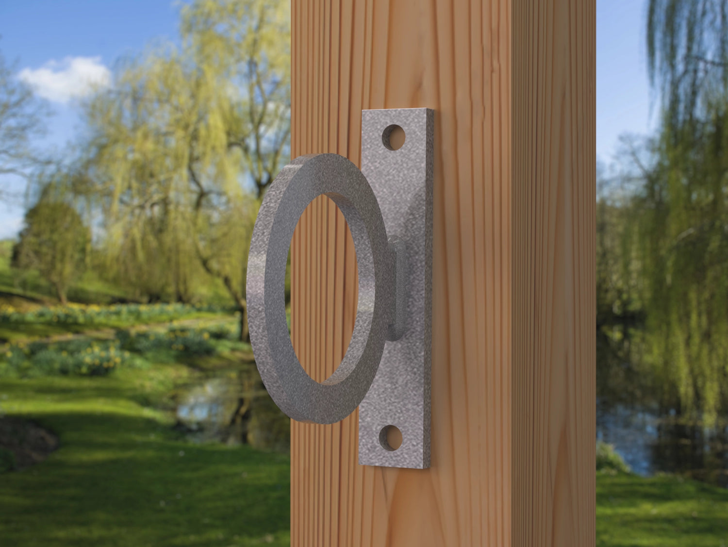 Heavy Duty Nautical Rope Ring, Narrow Body Fence Rings For Round Posts (3 sizes available) - Madison Iron and Wood