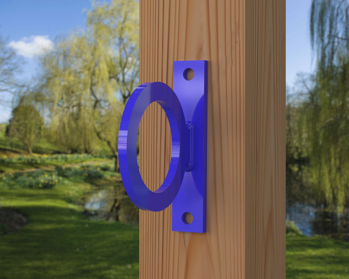 Heavy Duty Nautical Rope Ring, Narrow Body Fence Rings For Round Posts (3 sizes available) - Madison Iron and Wood