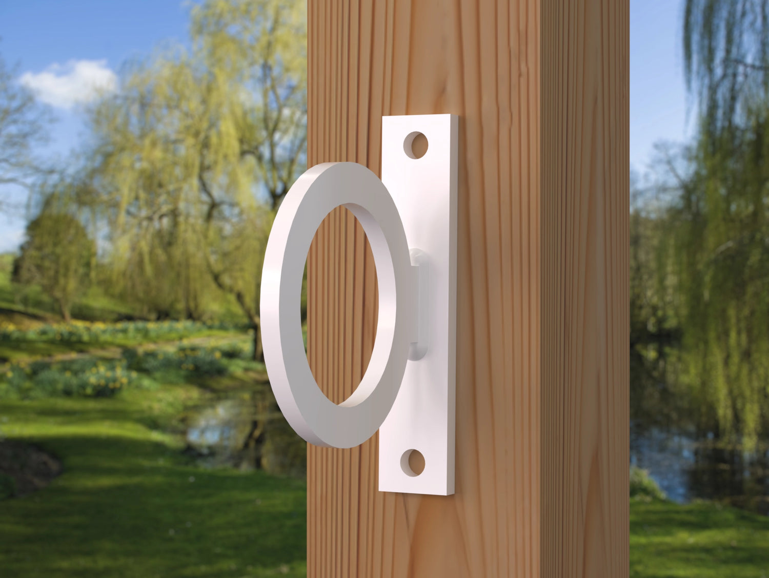 Heavy Duty Nautical Rope Ring, Narrow Body Fence Rings For Round Posts (3 sizes available) - Madison Iron and Wood