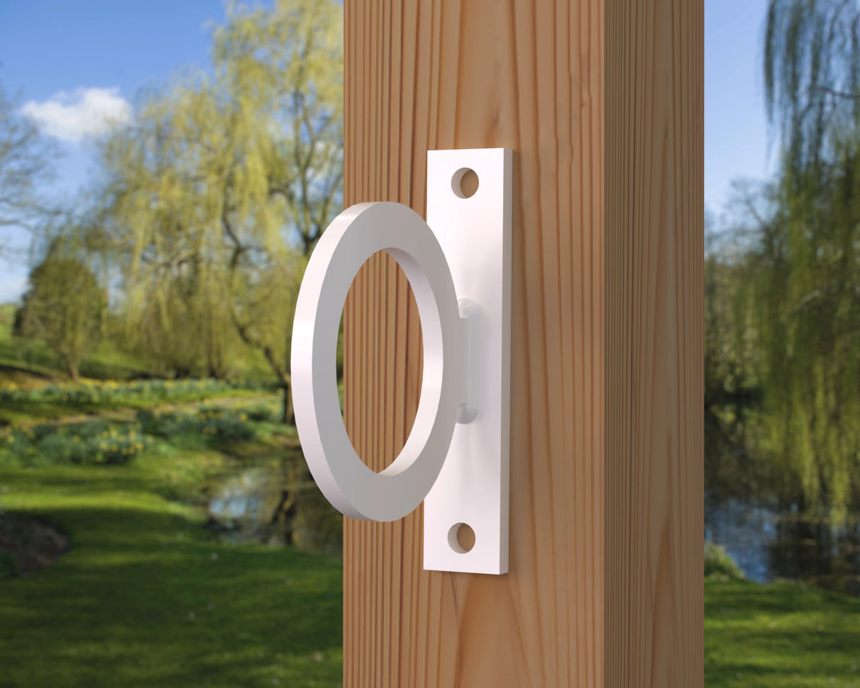 Heavy Duty Nautical Rope Ring, Narrow Body Fence Rings For Round Posts (3 sizes available) - Madison Iron and Wood