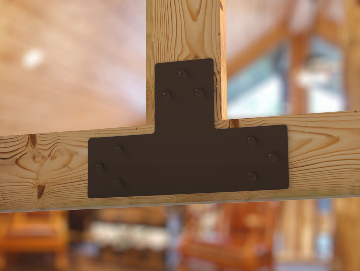 Standard Brackets for 8"x8" Dimensional Wood Post - Madison Iron and Wood