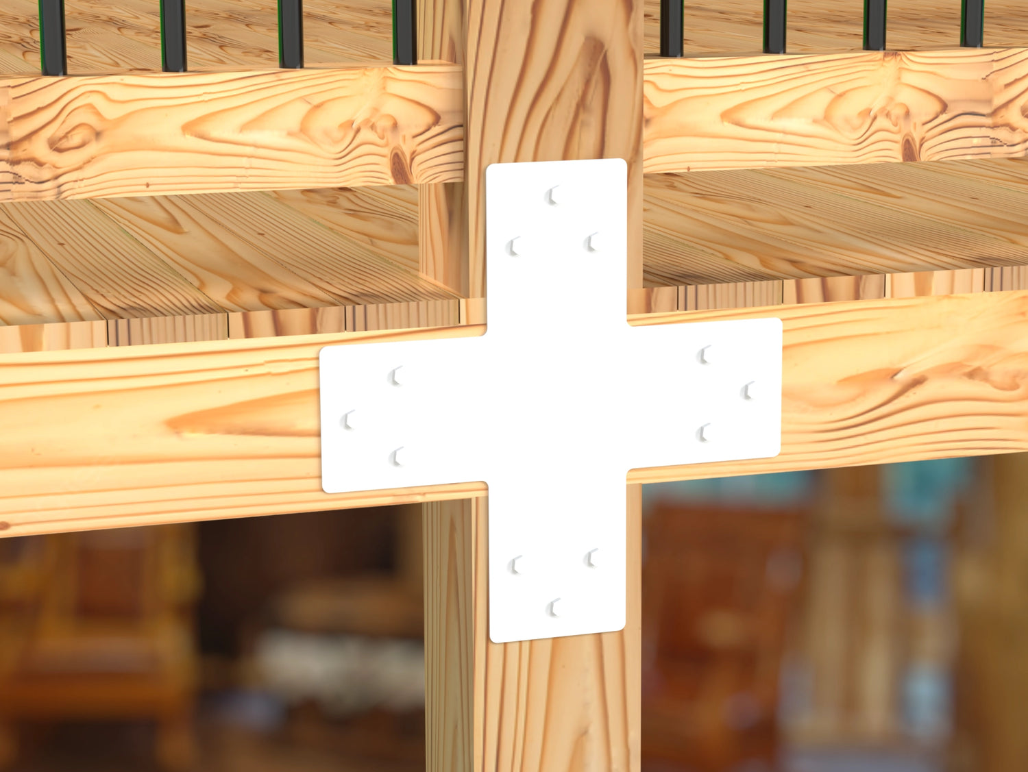 Standard Brackets for 8"x8" Dimensional Wood Post - Madison Iron and Wood