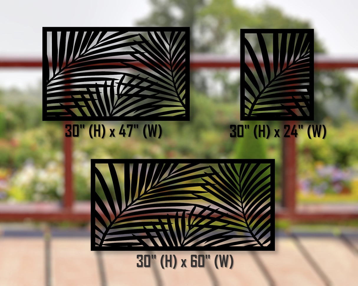 Palm Leaf Pattern Fence/Gate Panel Insert