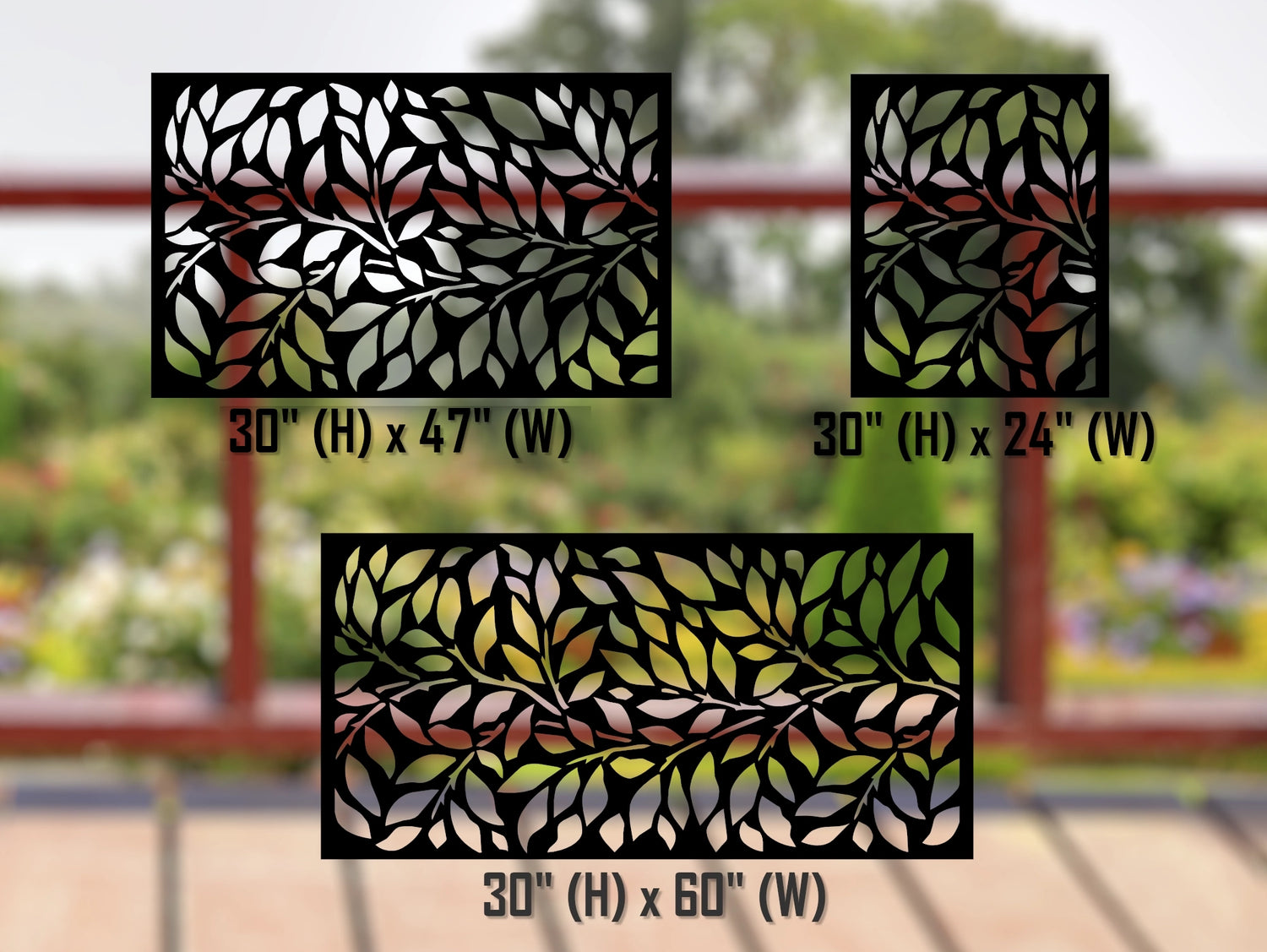 80"x30" - Tree Leaves Fence/Gate Panel Insert - Madison Iron and Wood