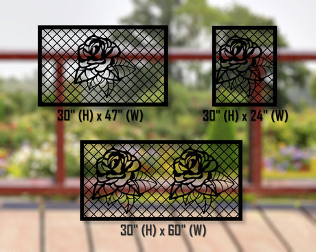 Rose Fence/Gate Panel Insert (Metal and Plastic Available)