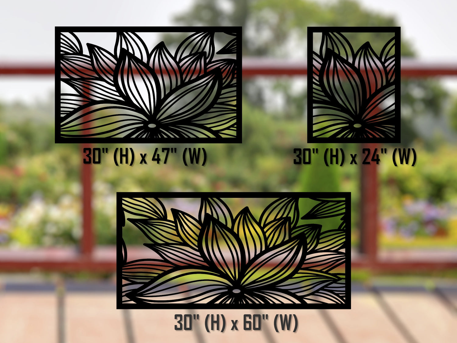 80"x30" - Garden Flower Fence/Gate Panel Insert - Madison Iron and Wood