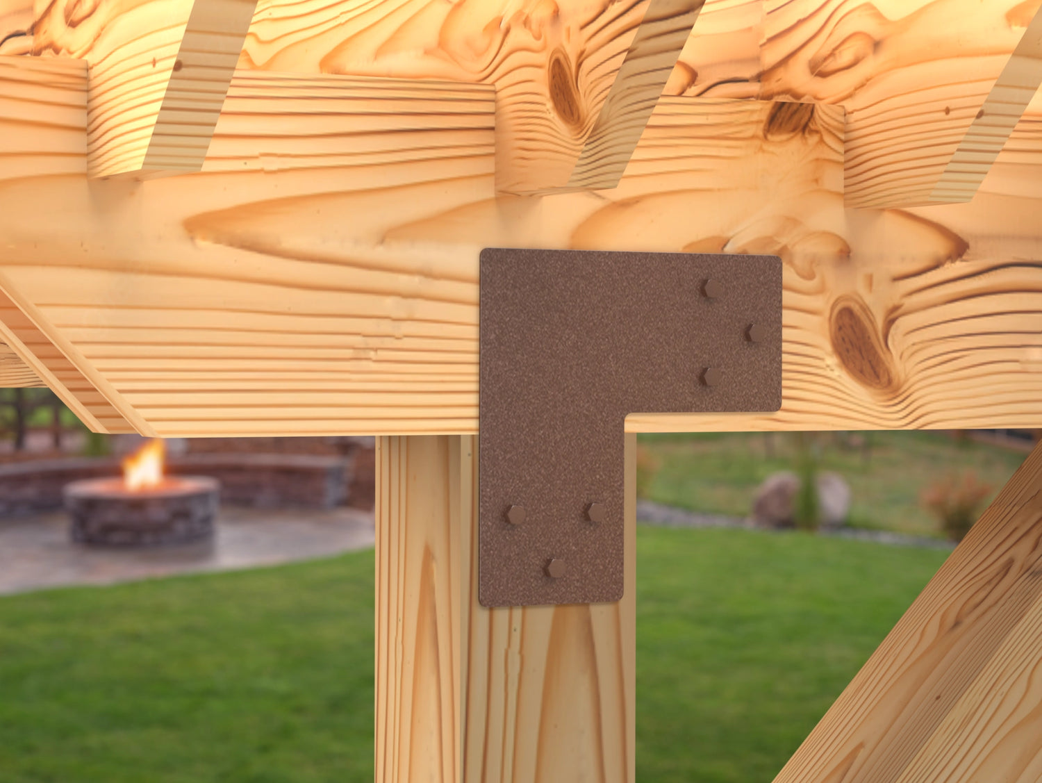 Standard Brackets for 8"x8" Dimensional Wood Post - Madison Iron and Wood