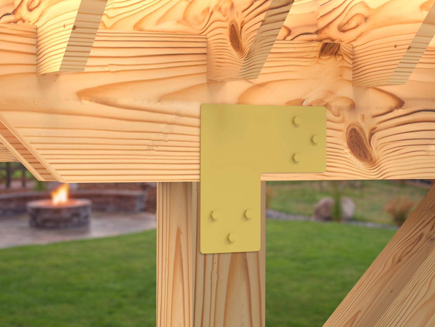 Standard Brackets for 8"x8" Dimensional Wood Post - Madison Iron and Wood