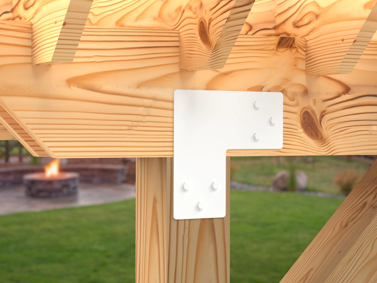 Standard Brackets for 8"x8" Dimensional Wood Post - Madison Iron and Wood