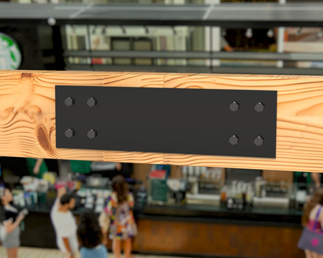 Industrial Style Straight Brackets - Various Sizes - Madison Iron and Wood