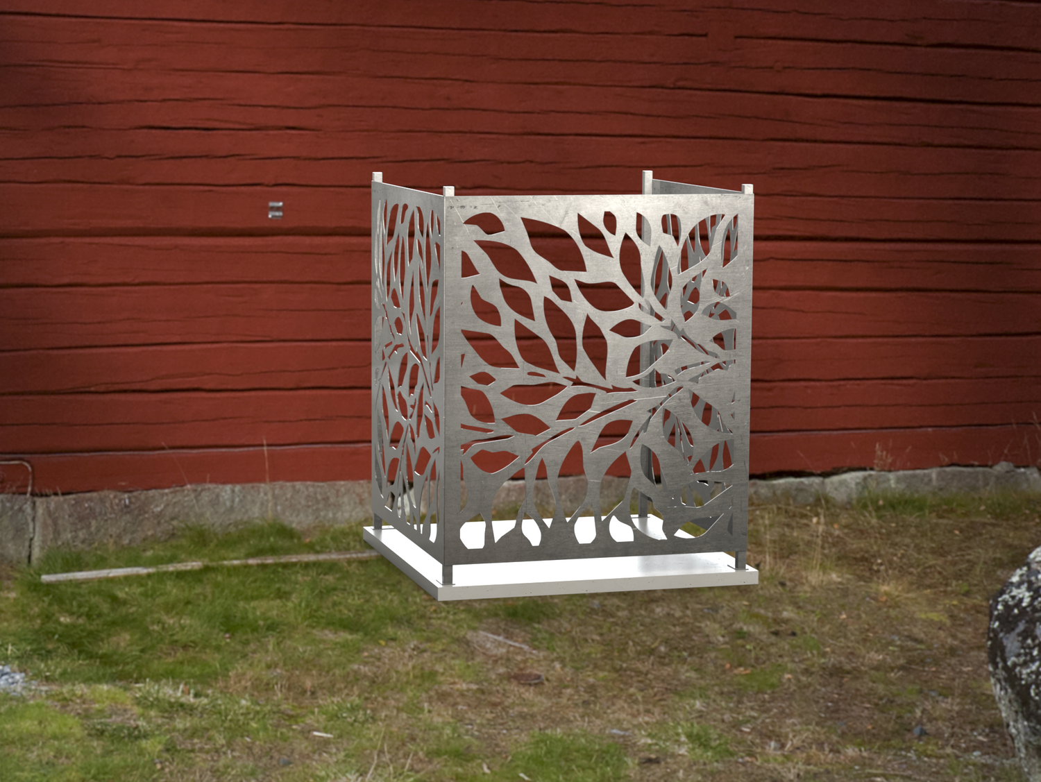 Tree Leaves Design AC Unit Cover - Multiple Sizes - Madison Iron and Wood