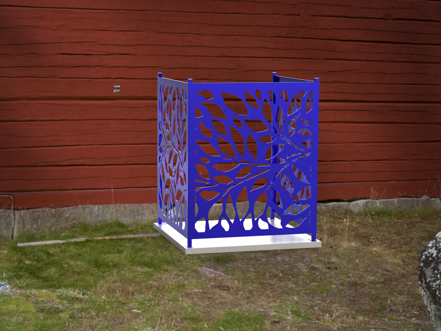 Tree Leaves Design AC Unit Cover - Multiple Sizes - Madison Iron and Wood