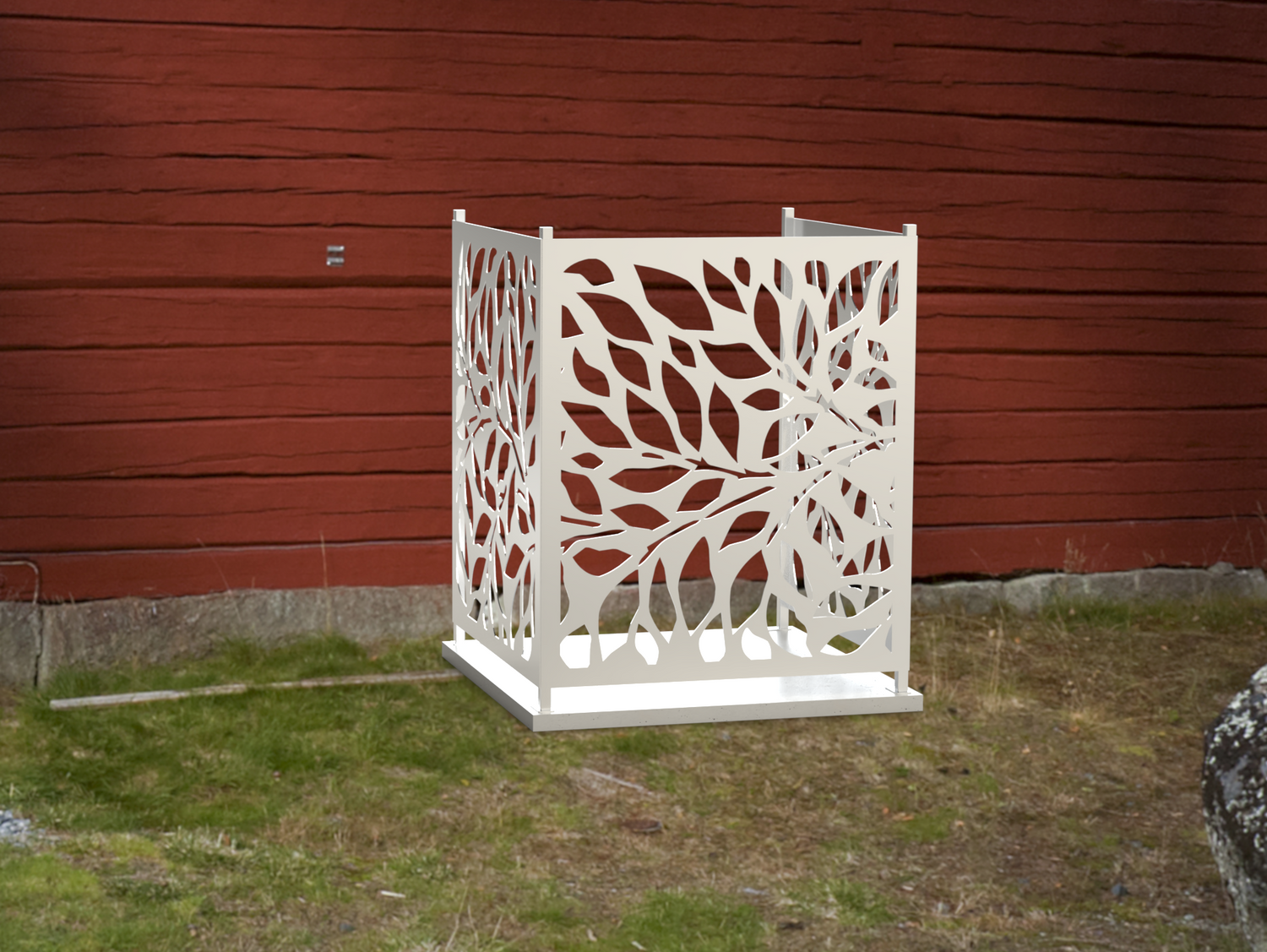 Tree Leaves Design AC Unit Cover - Multiple Sizes - Madison Iron and Wood