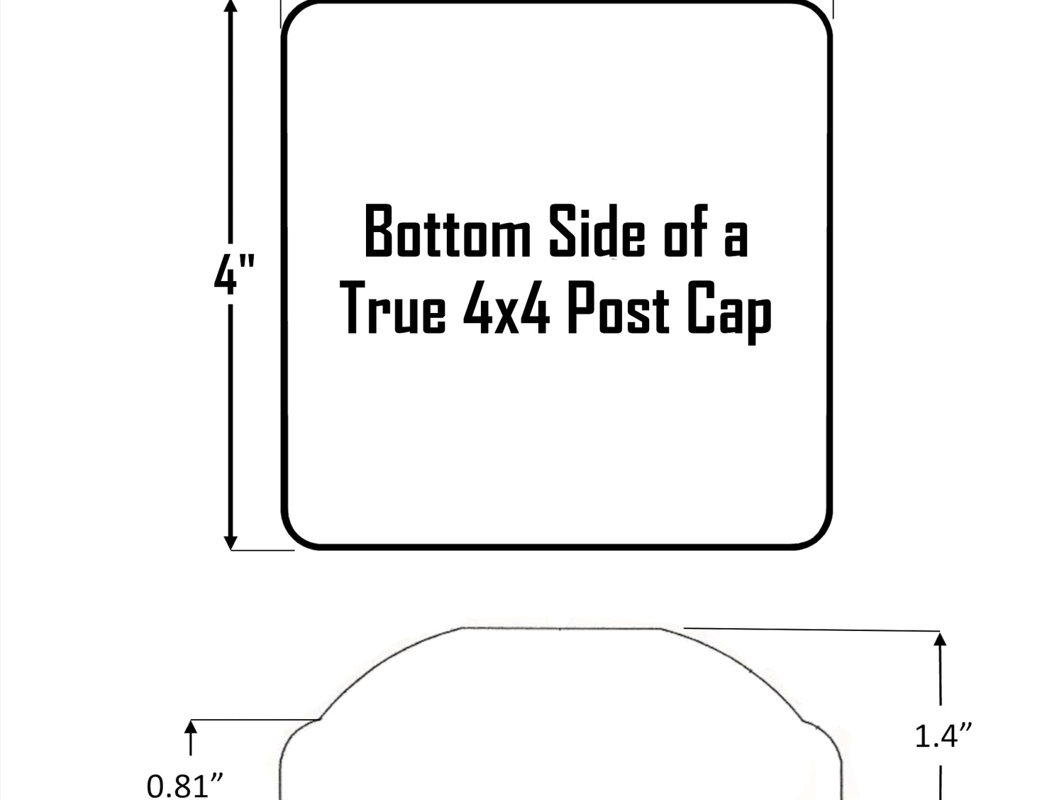 True Size 4x4 Post Cap Musical and Misc. Finial Choice - Madison Iron and Wood