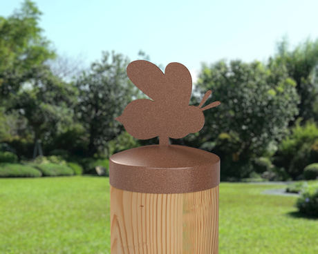Bee, Round Post Cap (4x4 Round Post Size) - Madison Iron and Wood
