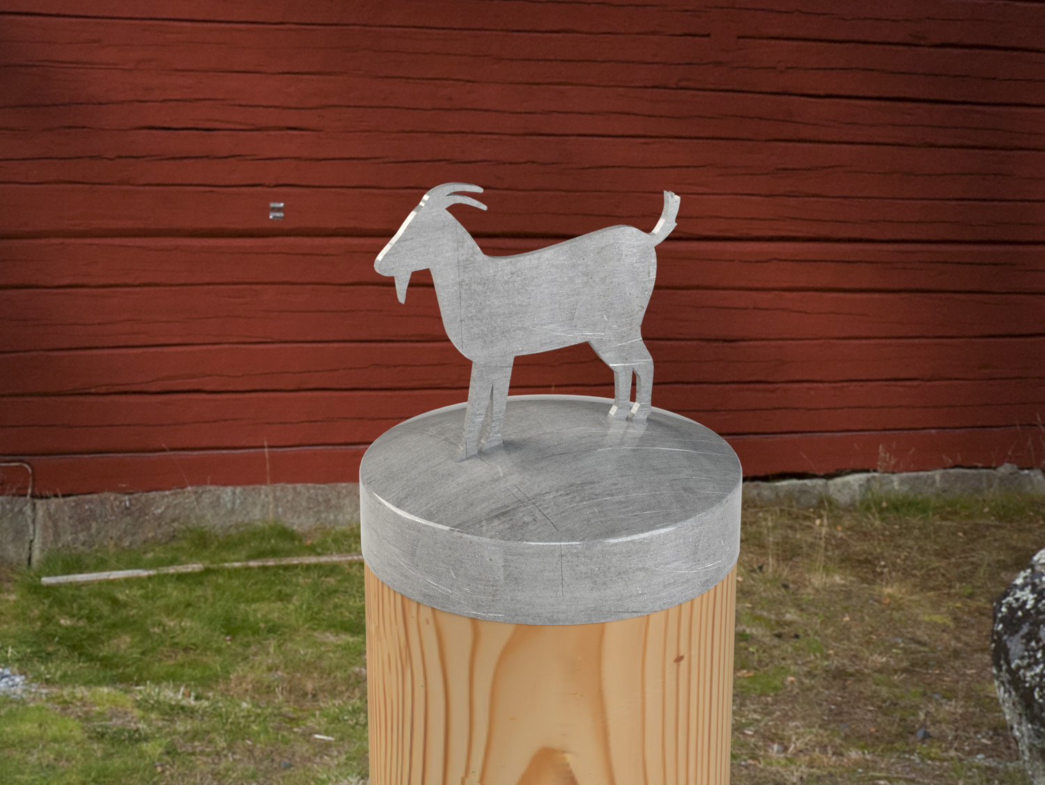 Goat, Round Post Cap (4x4 Round Post Size) - Madison Iron and Wood