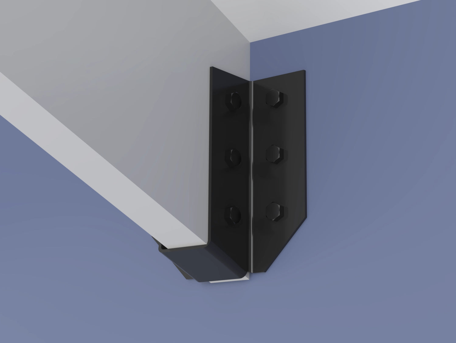 Up Angled Saddle Truss Brackets - True Sizes - Madison Iron and Wood