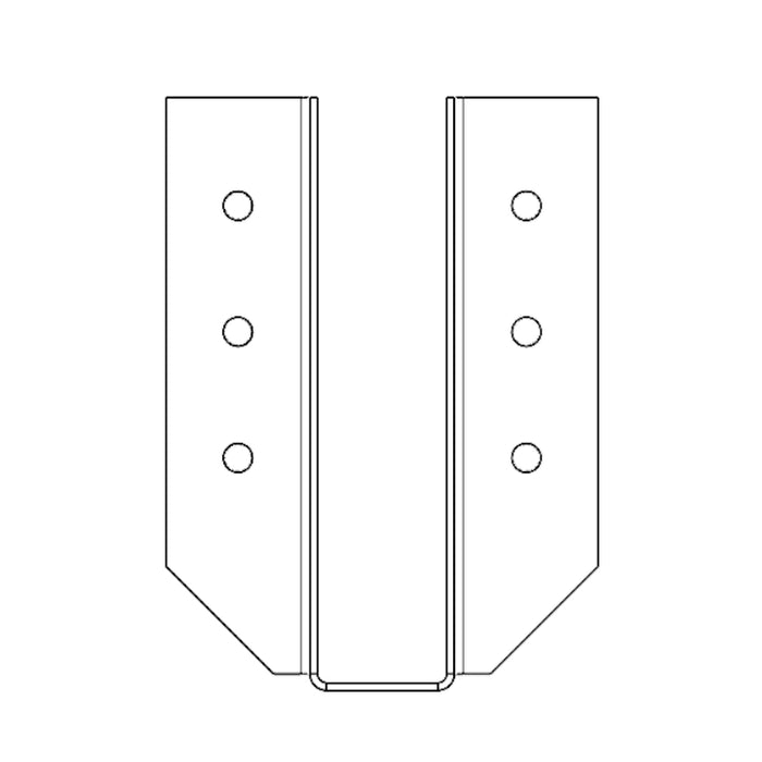 2"x8" Joist Hanger (2D)