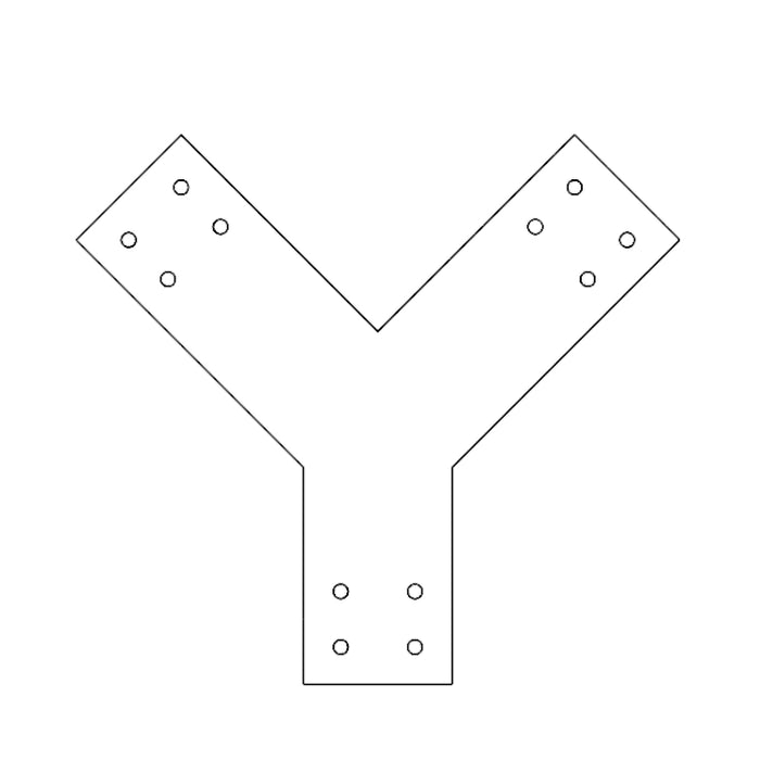 Industrial Style 4x4 Y Bracket (2D)