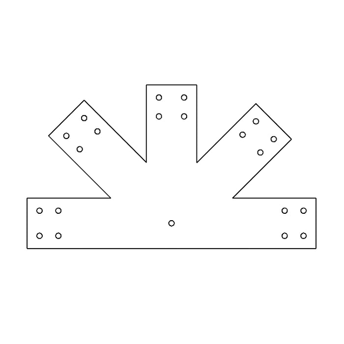 Industrial Style 6X6 Gable Bracket (2D)