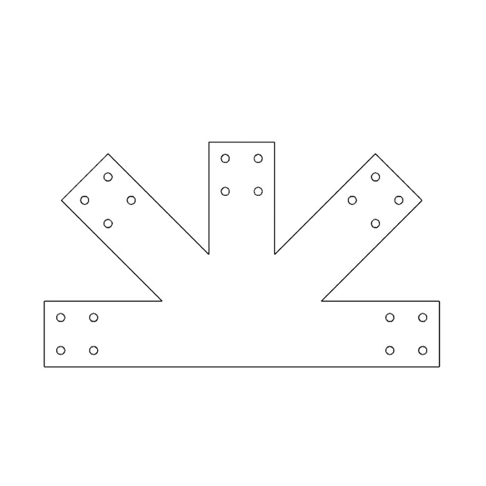 Industrial Style 4x4 Gable Bracket (2D)