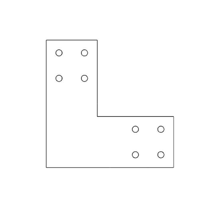 Industrial Style 4x4 L Bracket (2D)
