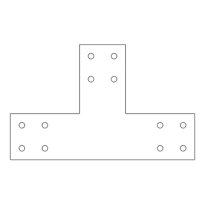 Industrial Style 4x4 T Bracket (2D)