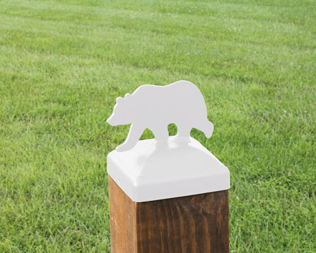 6X6 Bear Walking Post Cap (5.5 x 5.5 Post Size) - Madison Iron and Wood