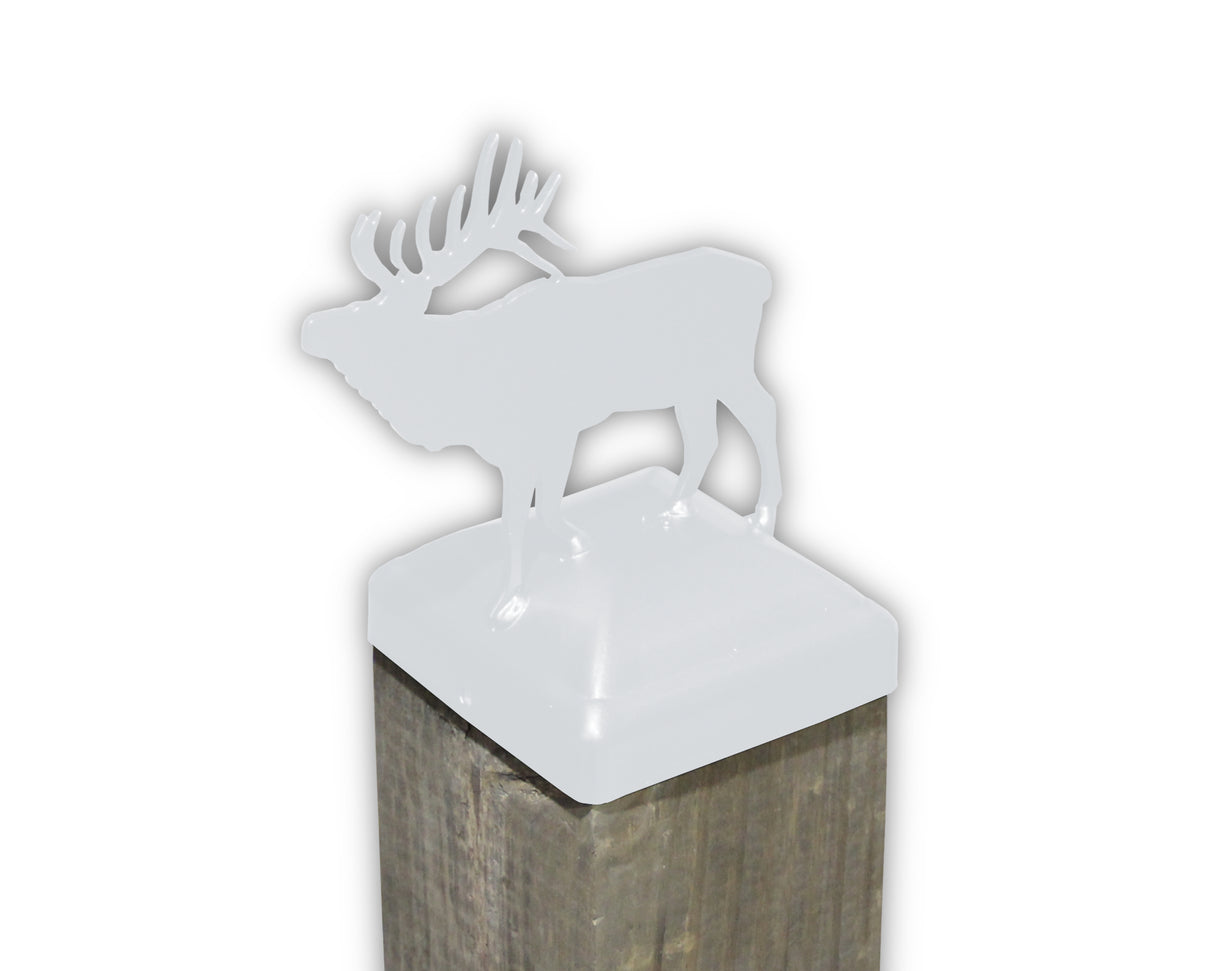 Elk Fence Post Cap (Multiple Post Sizes Available) - Madison Iron and Wood