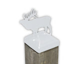 Elk Fence Post Cap (Multiple Post Sizes Available) - Madison Iron and Wood
