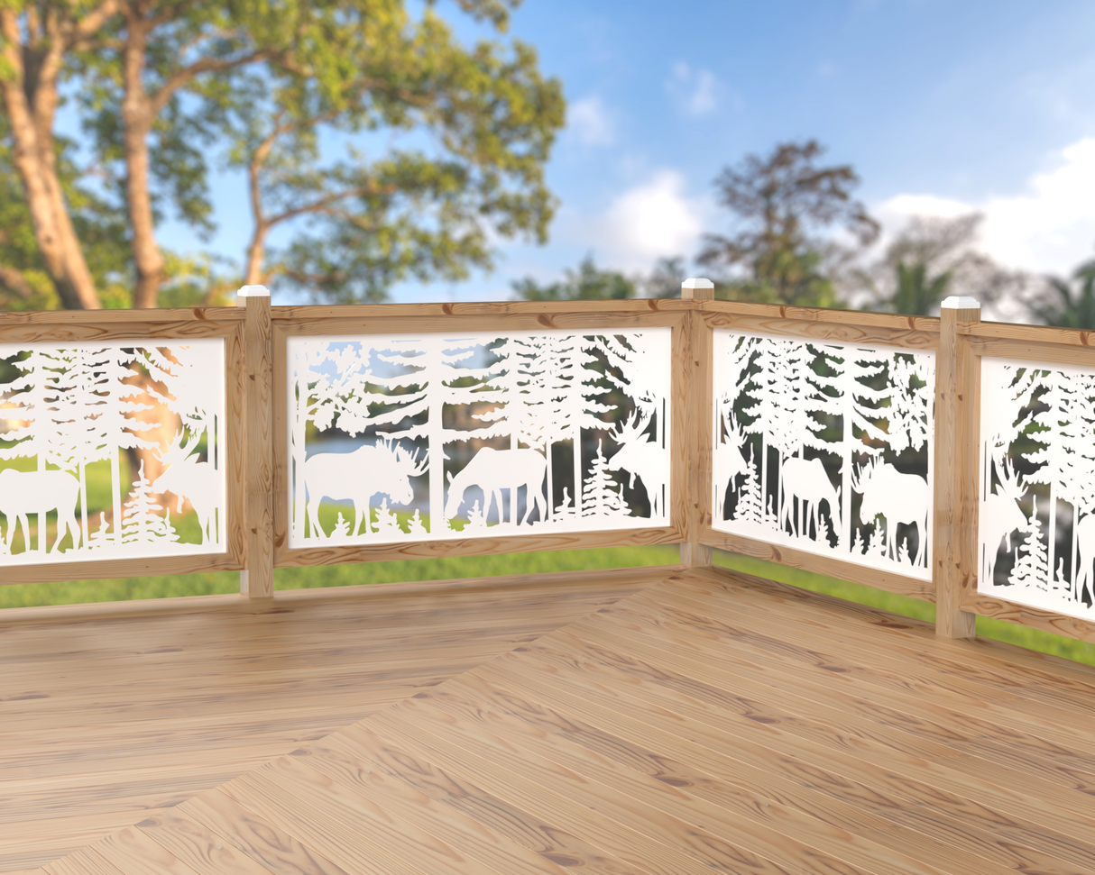 80"x30" - Moose Landscape Fence/Gate Panel Insert - Madison Iron and Wood