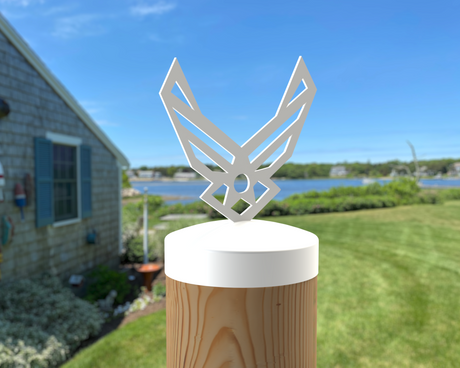 Airforce Logo, Round Post Cap (4x4 Round Post Size) - Madison Iron and Wood