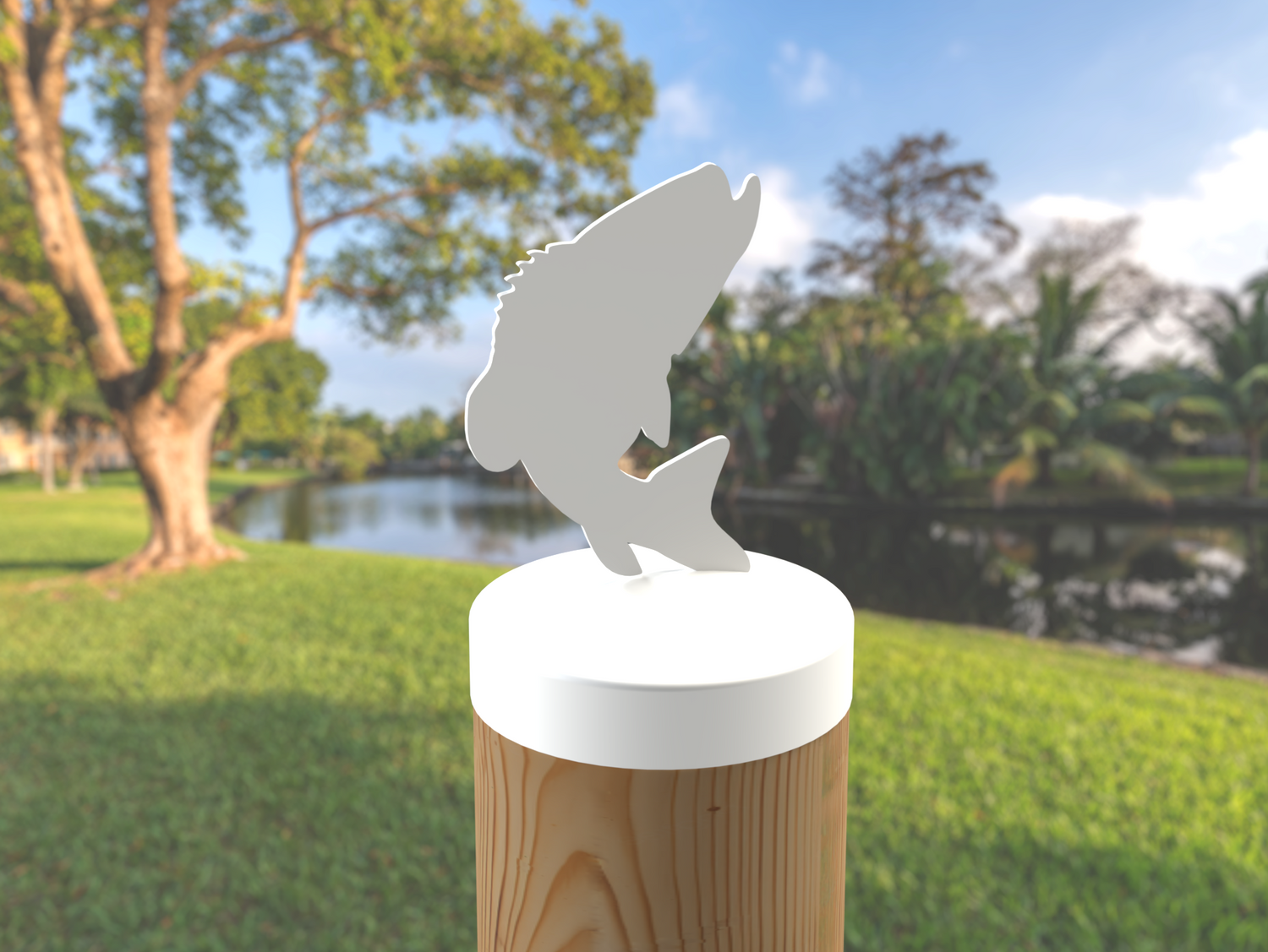 Bass, Round Post Cap (4x4 Round Post Size) - Madison Iron and Wood