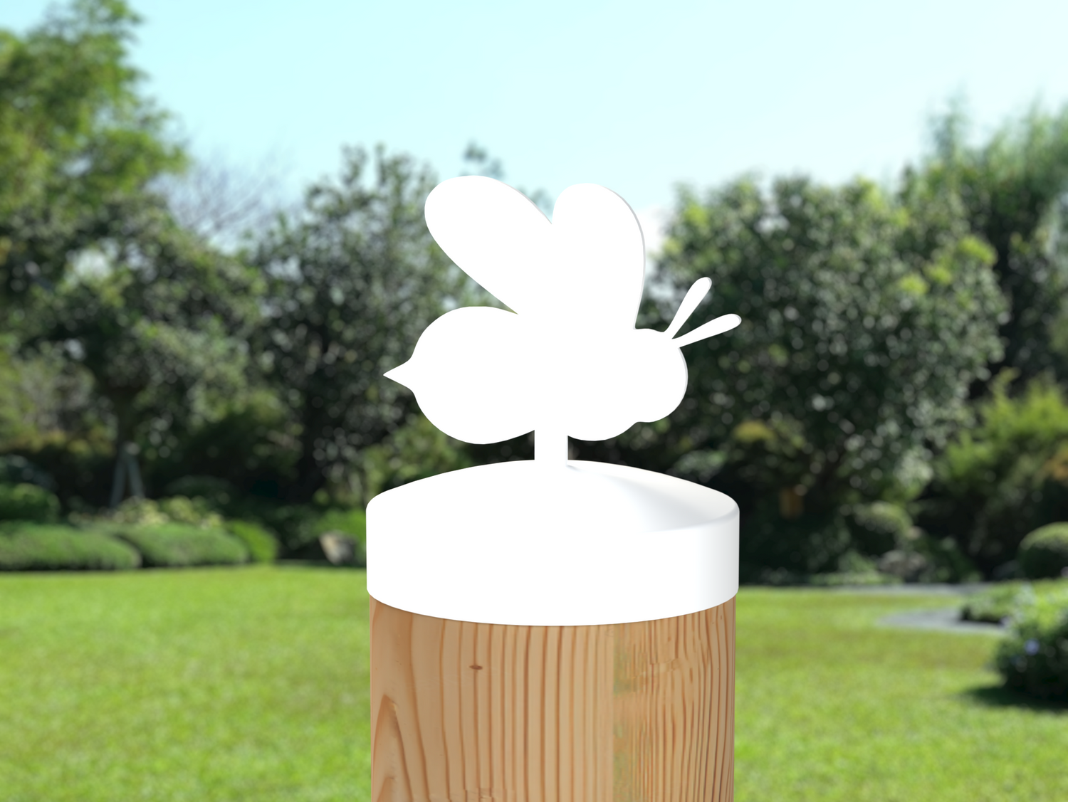 Bee, Round Post Cap (4x4 Round Post Size) - Madison Iron and Wood