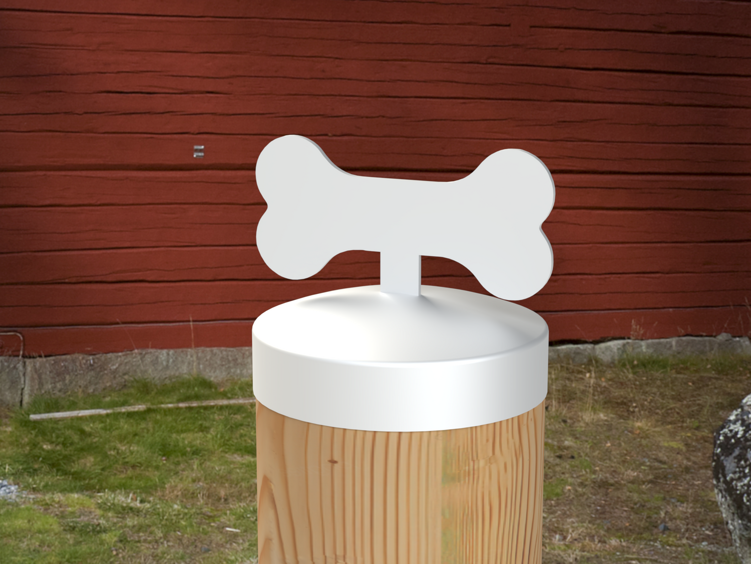 Dog Bone, Round Post Cap (4x4 Round Post Size) - Madison Iron and Wood