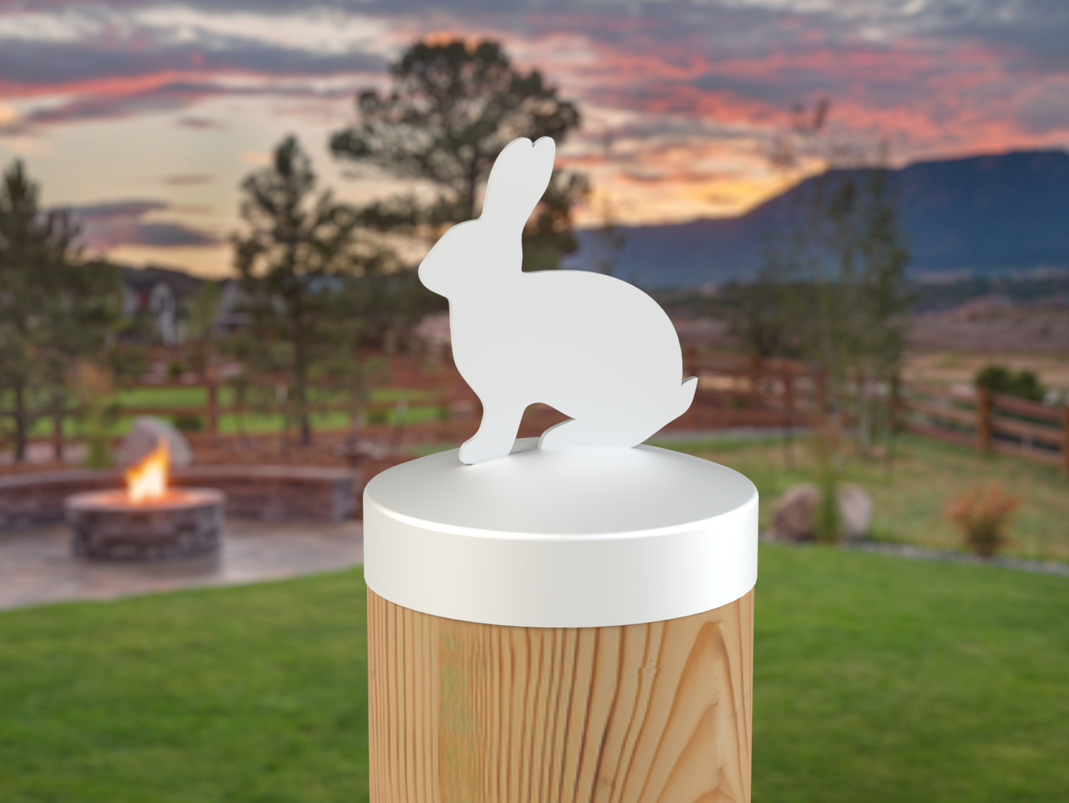 Bunny, Round Post Cap (4x4 Round Post Size) - Madison Iron and Wood