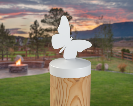 Butterfly, Round Post Cap (4x4 Round Post Size) - Madison Iron and Wood