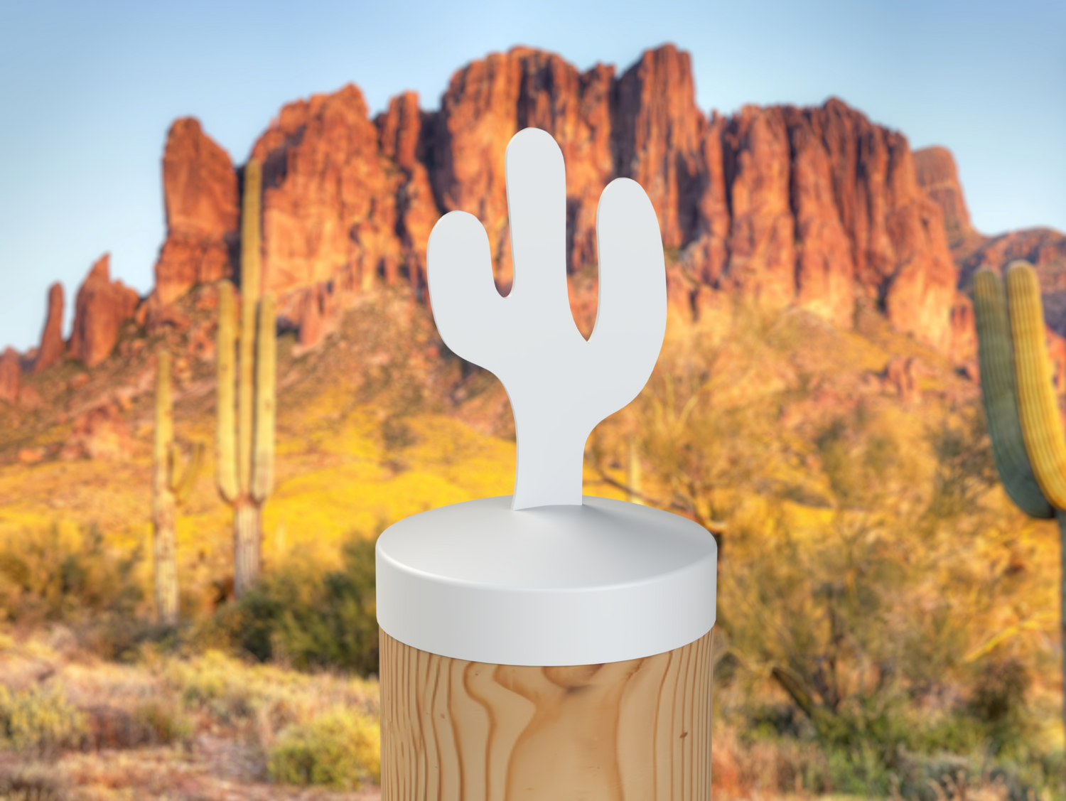 Cactus, Round Post Cap (4x4 Round Post Size) - Madison Iron and Wood