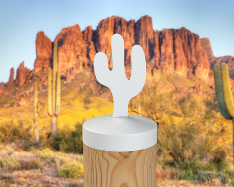 Cactus, Round Post Cap (4x4 Round Post Size) - Madison Iron and Wood