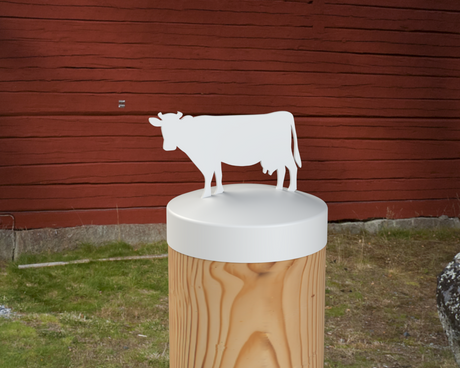 Cow, Round Post Cap (4x4 Round Post Size) - Madison Iron and Wood