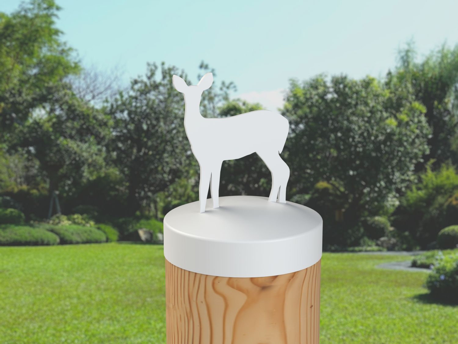 Doe, Round Post Cap (4x4 Round Post Size) - Madison Iron and Wood