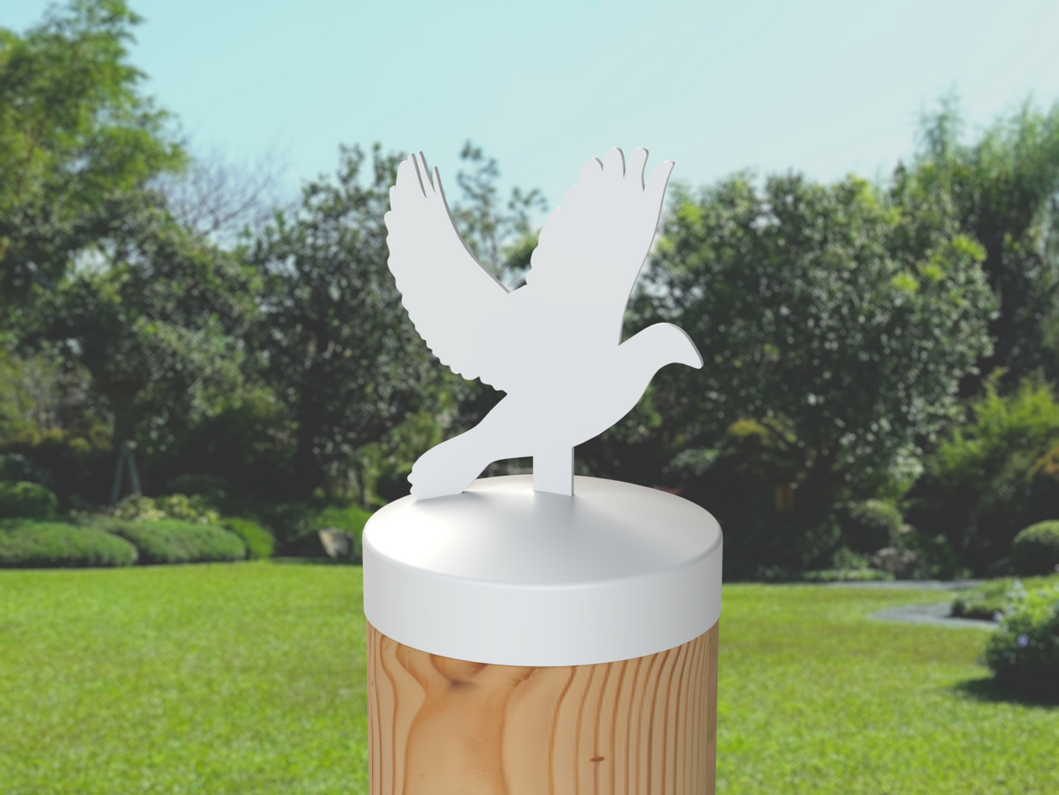 Dove, Round Post Cap (4x4 Round Post Size) - Madison Iron and Wood