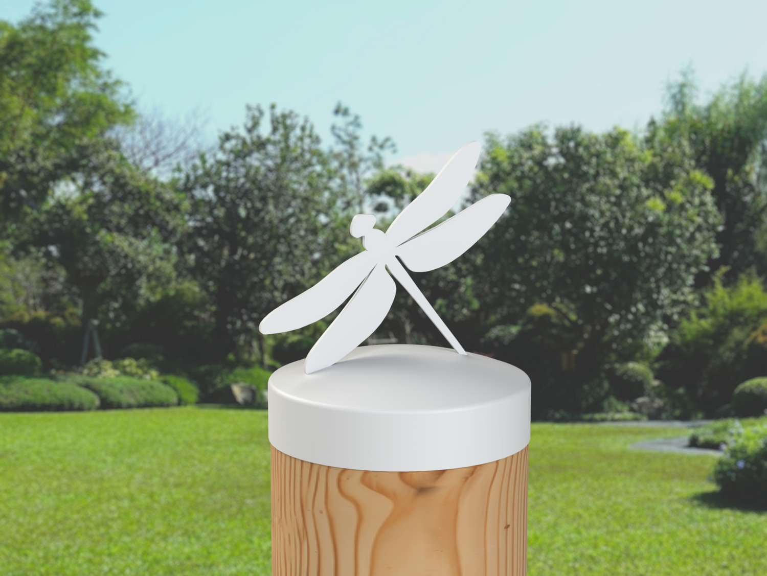 Dragonfly, Round Post Cap (4x4 Round Post Size) - Madison Iron and Wood