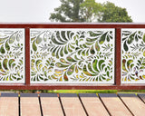 80"x30" - Budding Leaf Pattern Fence/Gate Panel Insert - Madison Iron and Wood