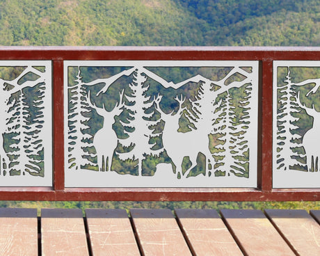 Deer and Bear Wildlife Landscape Fence/Gate Panel Insert