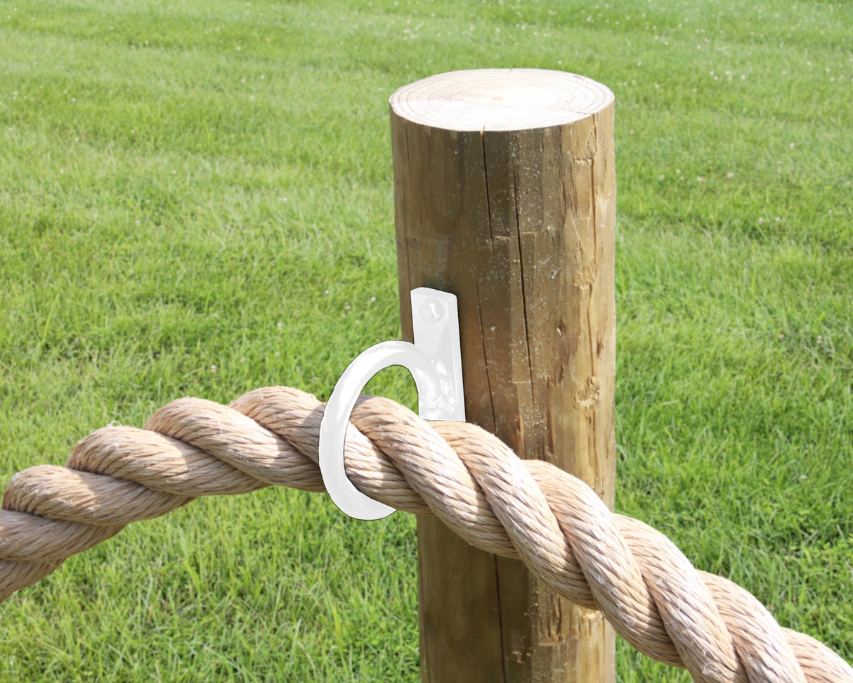 Heavy Duty Nautical Rope Ring, Narrow Body Fence Rings For Round Posts (3 sizes available) - Madison Iron and Wood