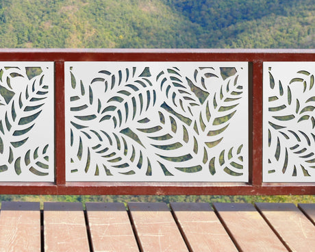 Budding Palm Leaf Pattern Fence/Gate Panel Insert