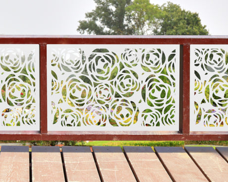 80"x30" - Rose Bush Fence/Gate Panel Insert - Madison Iron and Wood