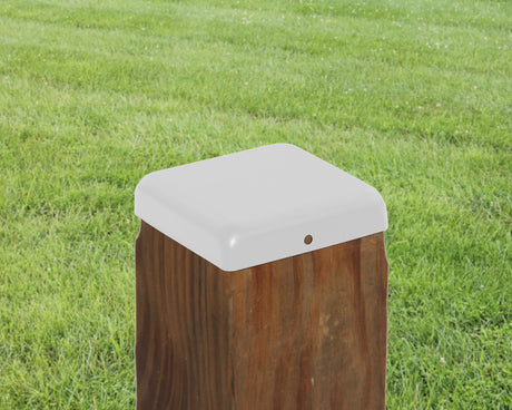 True 4x4 Flat Top Steel Post Cap - Madison Iron and Wood